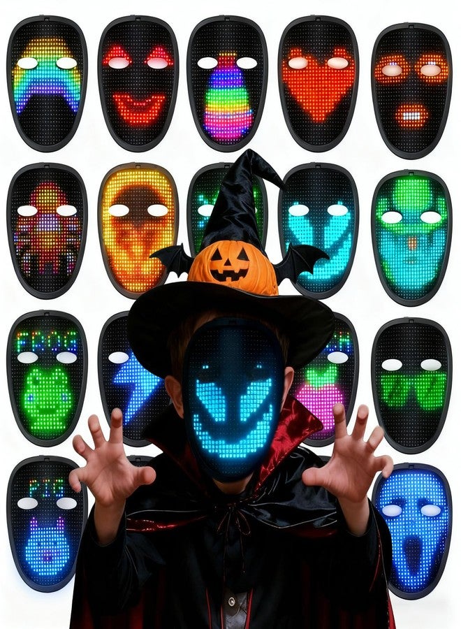 Buinblu LED Mask with Gesture Sensing - 70 Patterns Display for Halloween Christmas Costume Cosplay Masquerade for Teen Boys Girls - Image 1